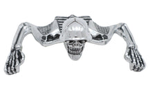 4-1/2" Chrome Skull Headlamp Visor Ornament