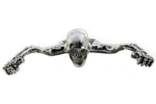 7" Chrome Skull Headlamp Visor Ornament