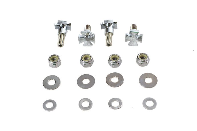 Maltese Cross License Plate Bolts