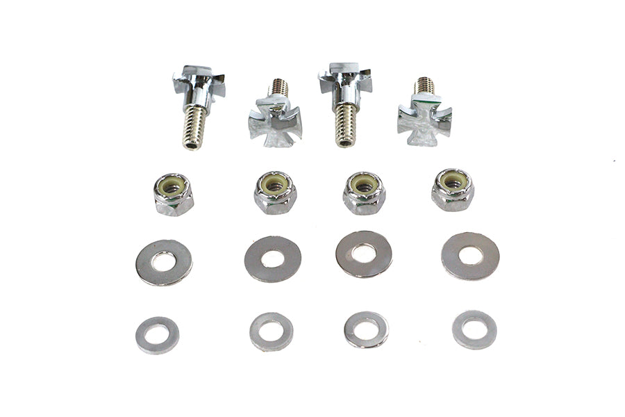 Maltese Cross License Plate Bolts