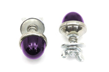 Purple License Plate Glass Reflector Set