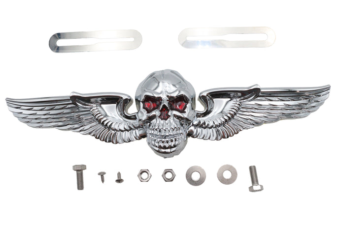 Winged Skull License Plate Ornament