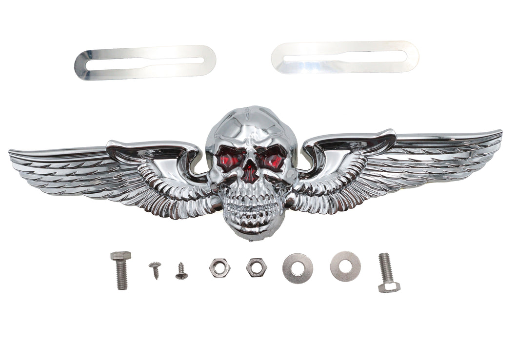 Winged Skull License Plate Ornament