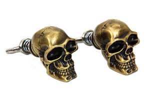 Gold Skull License Plate Bolt Set