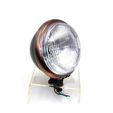 5 ¾" Round Black & Copper Headlight