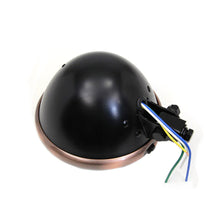 5 ¾" Round Black & Copper Headlight